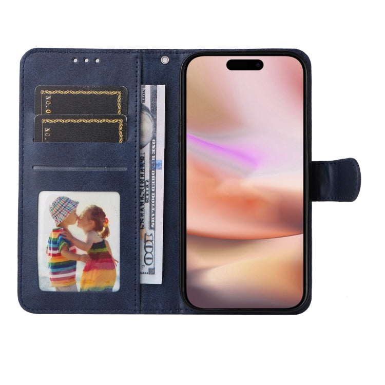 For iPhone 16 Plus Classic Calf Texture Flip Leather Phone Case