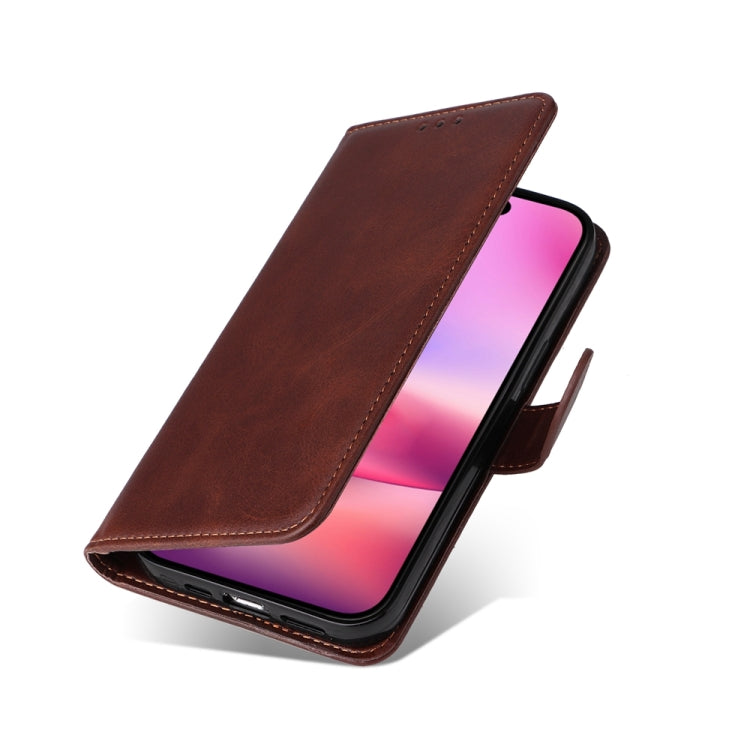 For iPhone 16 Classic Calf Texture Flip Leather Phone Case