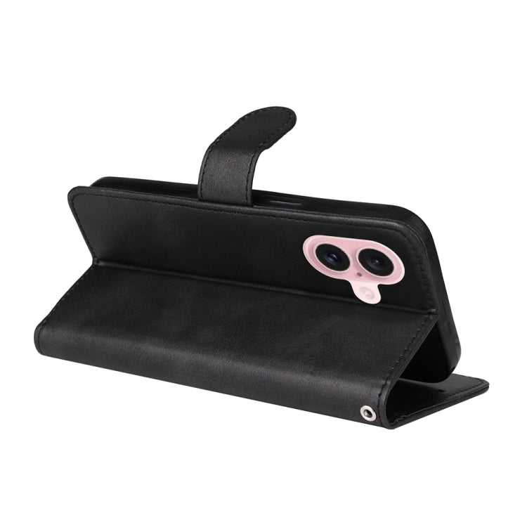 For iPhone 16 Classic Calf Texture Flip Leather Phone Case