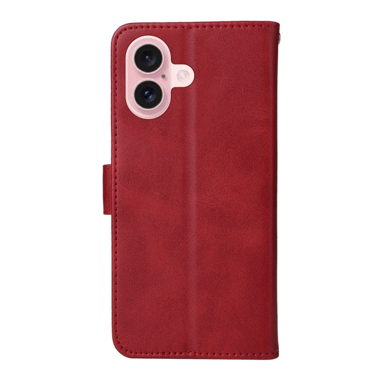 For iPhone 16 Classic Calf Texture Flip Leather Phone Case