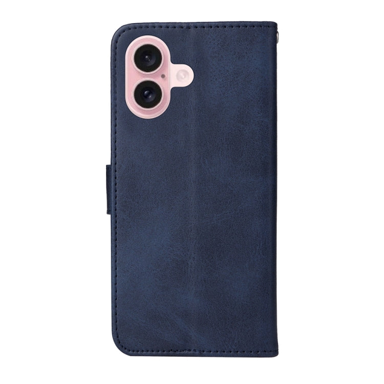 For iPhone 16 Classic Calf Texture Flip Leather Phone Case