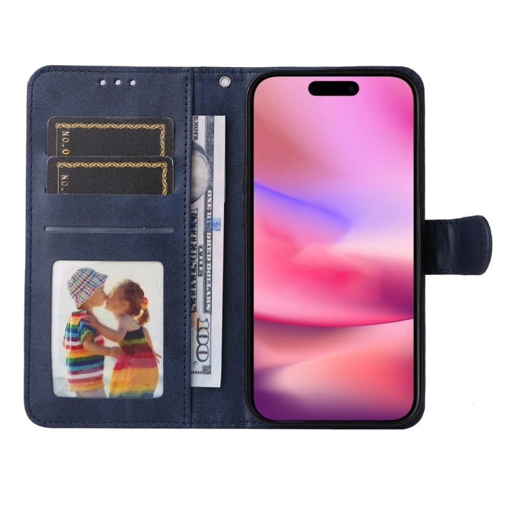 For iPhone 16 Classic Calf Texture Flip Leather Phone Case