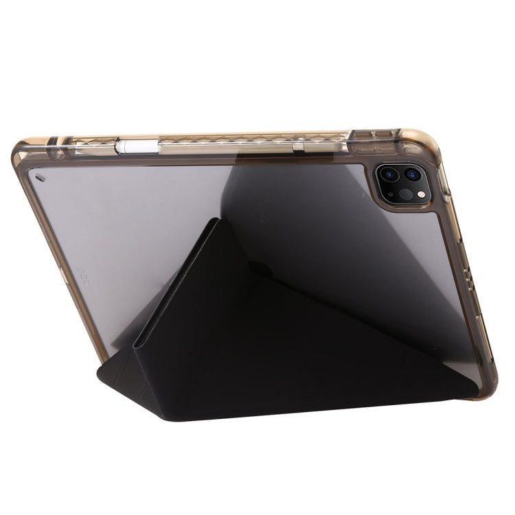 For iPad Pro 13 2025 / 2024 Clear Acrylic Deformation Leather Tablet Case