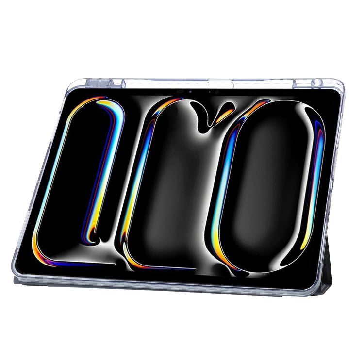 For iPad Pro 13 2025 / 2024 Clear Acrylic Deformation Leather Tablet Case