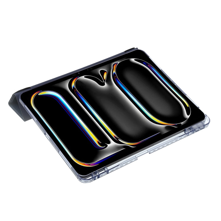 For iPad Pro 13 2025 / 2024 Clear Acrylic Deformation Leather Tablet Case