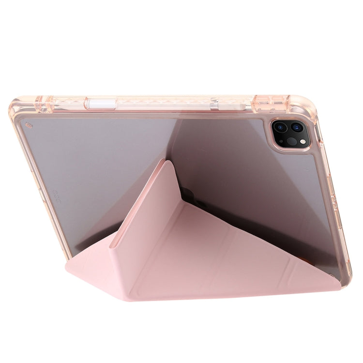 For iPad Pro 13 2025 / 2024 Clear Acrylic Deformation Leather Tablet Case