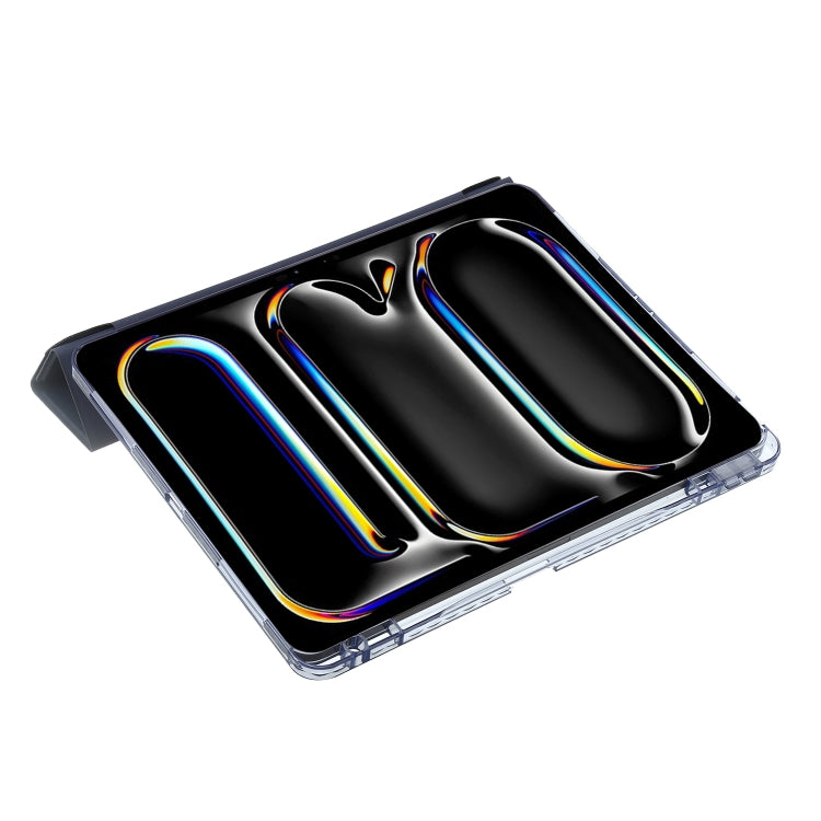 For iPad Pro 13 2025 / 2024 Clear Acrylic Deformation Leather Tablet Case