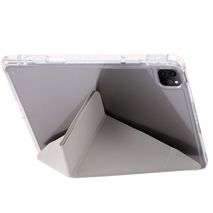 For iPad Pro 13 2025 / 2024 Clear Acrylic Deformation Leather Tablet Case