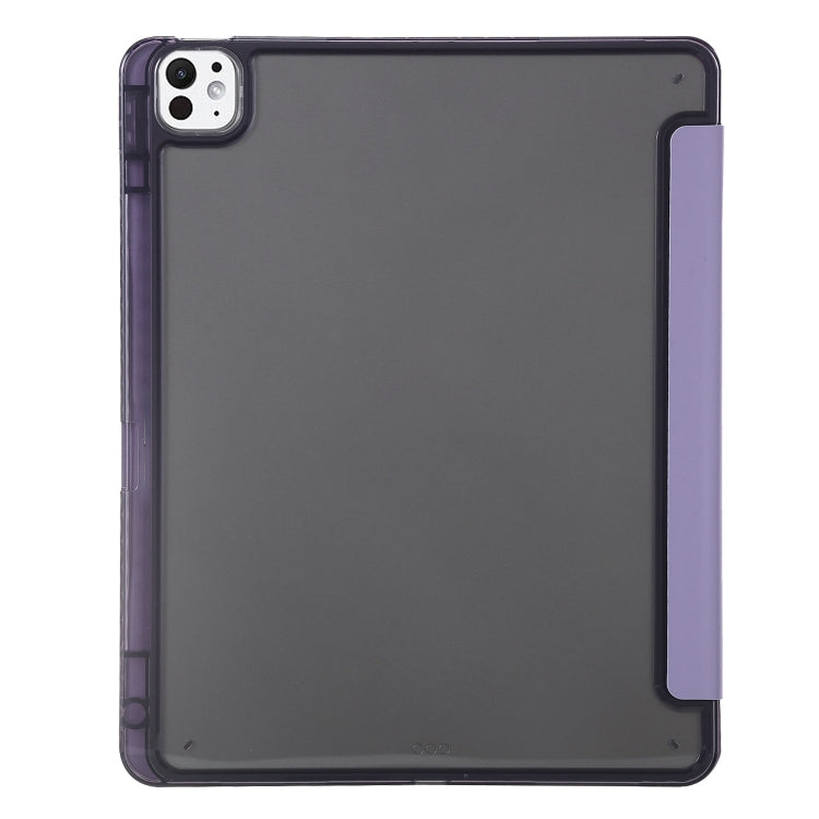 For iPad Pro 13 2025 / 2024 Clear Acrylic Deformation Leather Tablet Case