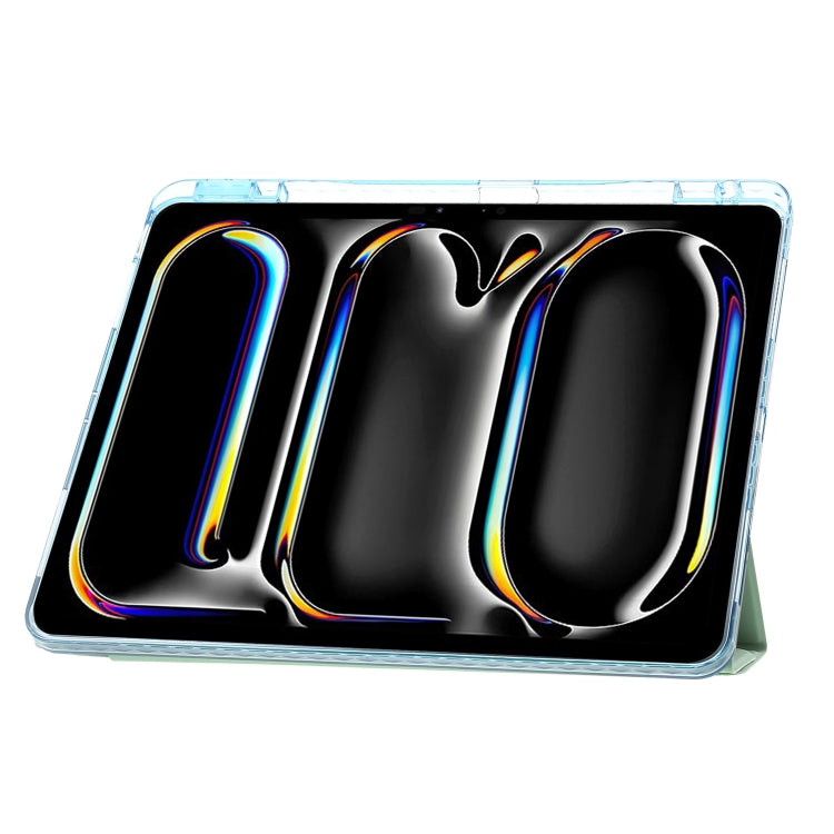 For iPad Pro 13 2025 / 2024 Clear Acrylic Deformation Leather Tablet Case