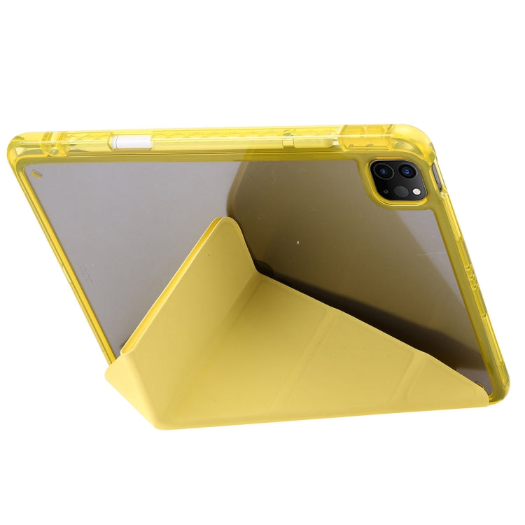 For iPad Pro 13 2025 / 2024 Clear Acrylic Deformation Leather Tablet Case