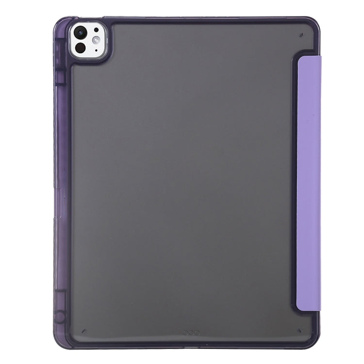 For iPad Pro 13 2025 / 2024 Clear Acrylic Deformation Leather Tablet Case