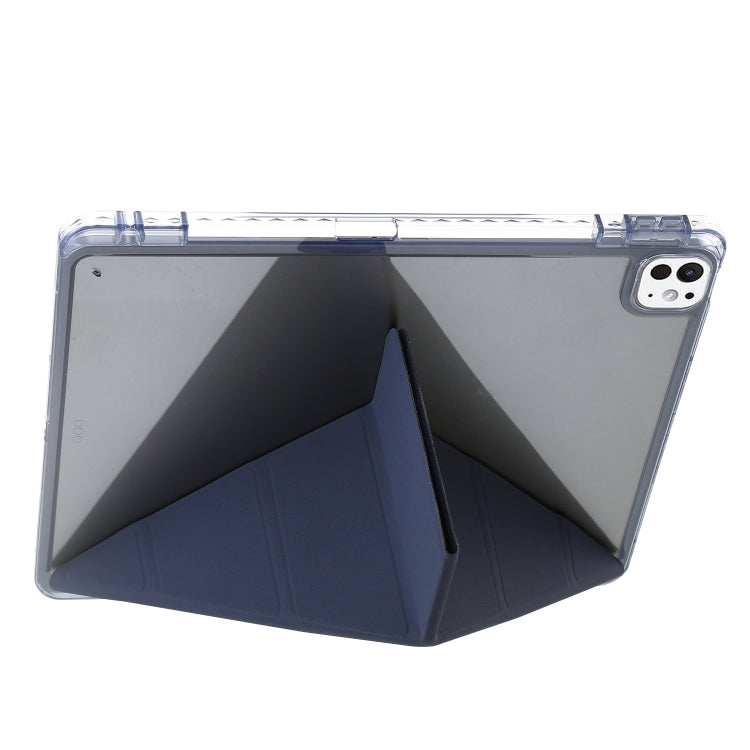 For iPad Pro 13 2025 / 2024 Clear Acrylic Deformation Leather Tablet Case