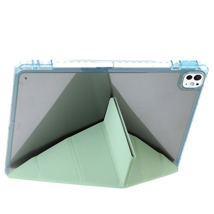 For iPad Pro 13 2025 / 2024 Clear Acrylic Deformation Leather Tablet Case