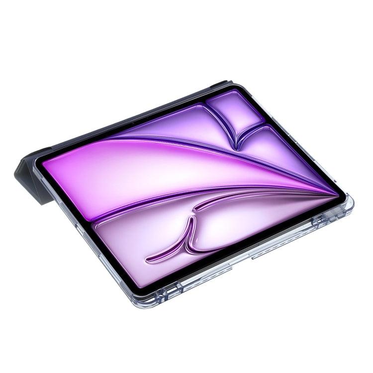 For iPad Air 13 2026 / 2025 / 2024 Clear Acrylic Deformation Leather Tablet Case