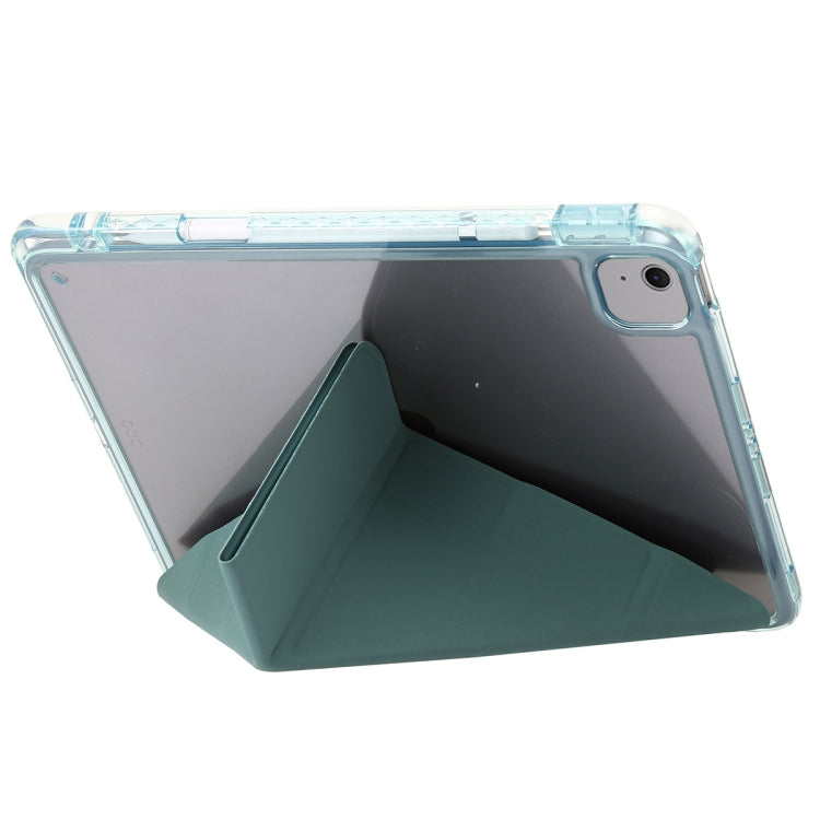 For iPad Air 13 2026 / 2025 / 2024 Clear Acrylic Deformation Leather Tablet Case