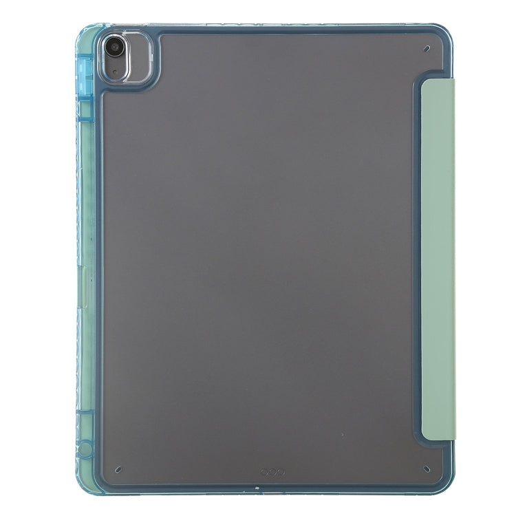 For iPad Air 13 2026 / 2025 / 2024 Clear Acrylic Deformation Leather Tablet Case