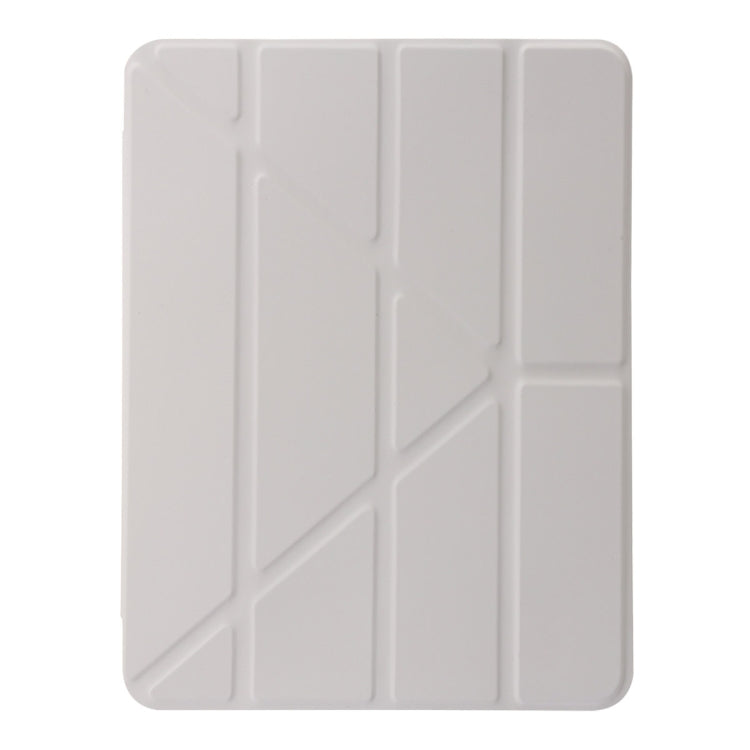 For iPad Air 13 2026 / 2025 / 2024 Clear Acrylic Deformation Leather Tablet Case