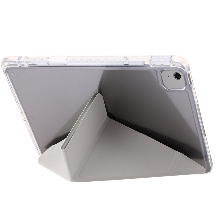 For iPad Air 13 2026 / 2025 / 2024 Clear Acrylic Deformation Leather Tablet Case