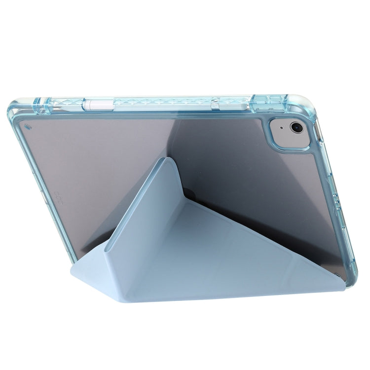 For iPad Air 13 2026 / 2025 / 2024 Clear Acrylic Deformation Leather Tablet Case