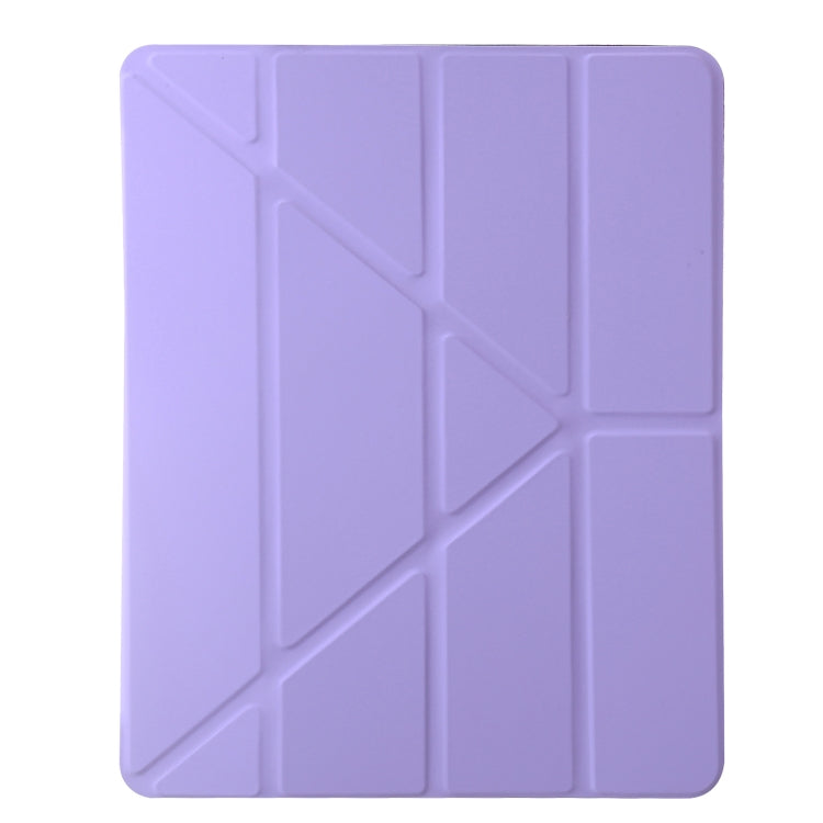 For iPad Air 13 2026 / 2025 / 2024 Clear Acrylic Deformation Leather Tablet Case
