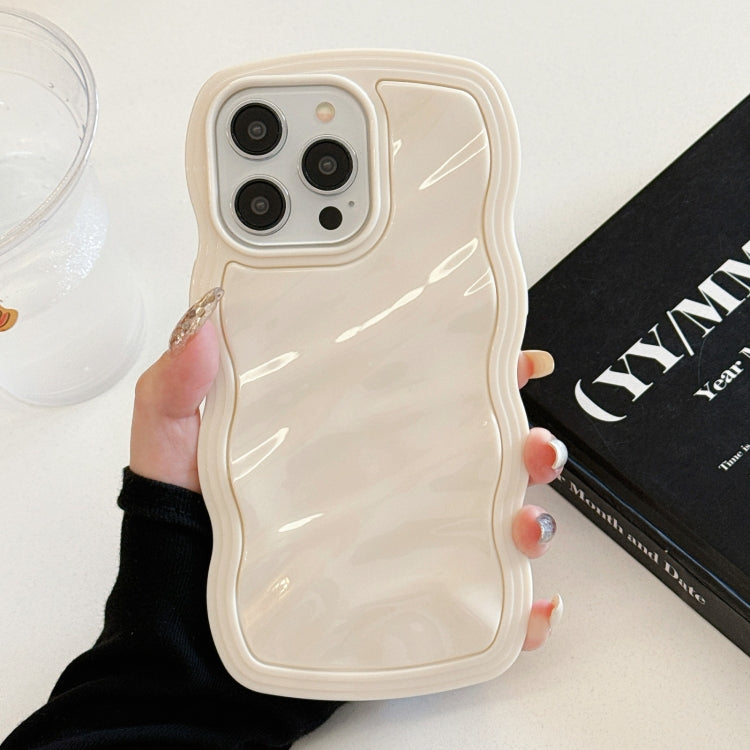For iPhone 12 Pro Max Solid Color Waves PC Hybrid TPU Phone Case