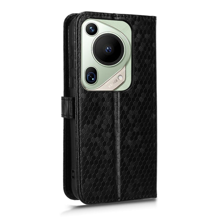 For Huawei Pura 70 Ultra Honeycomb Dot Texture Leather Phone Case