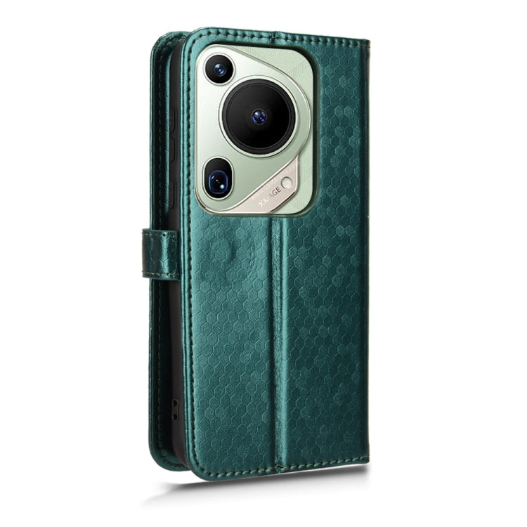 For Huawei Pura 70 Ultra Honeycomb Dot Texture Leather Phone Case