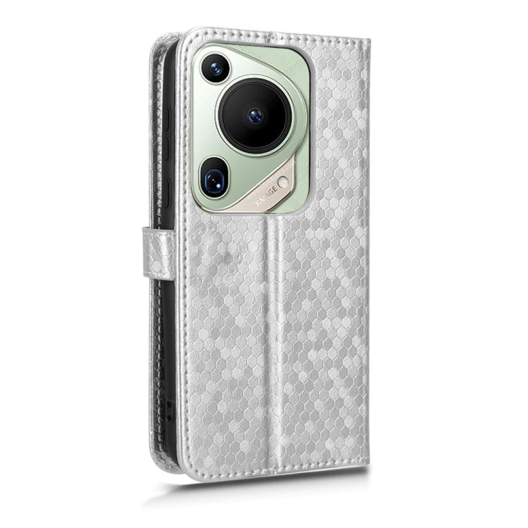 For Huawei Pura 70 Ultra Honeycomb Dot Texture Leather Phone Case