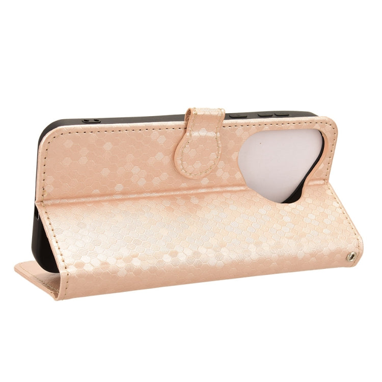 For Huawei Pura 70 Honeycomb Dot Texture Leather Phone Case