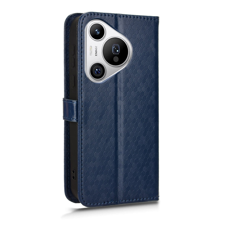 For Huawei Pura 70 Honeycomb Dot Texture Leather Phone Case
