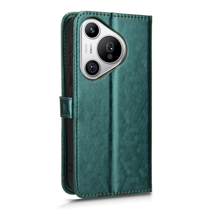 For Huawei Pura 70 Honeycomb Dot Texture Leather Phone Case