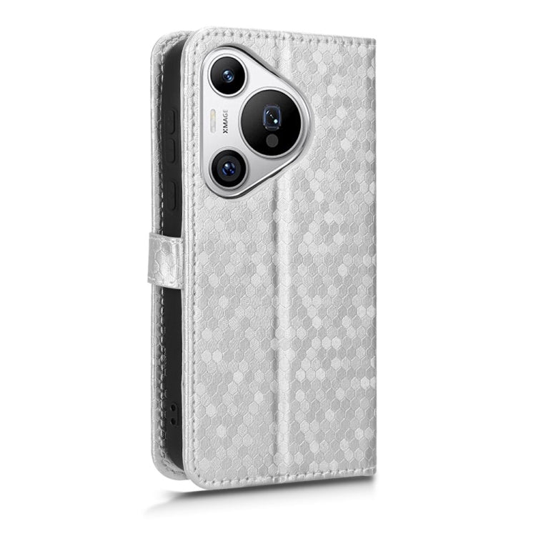 For Huawei Pura 70 Honeycomb Dot Texture Leather Phone Case