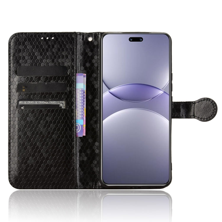 For Huawei nova 13 Pro 5G Honeycomb Dot Texture Leather Phone Case