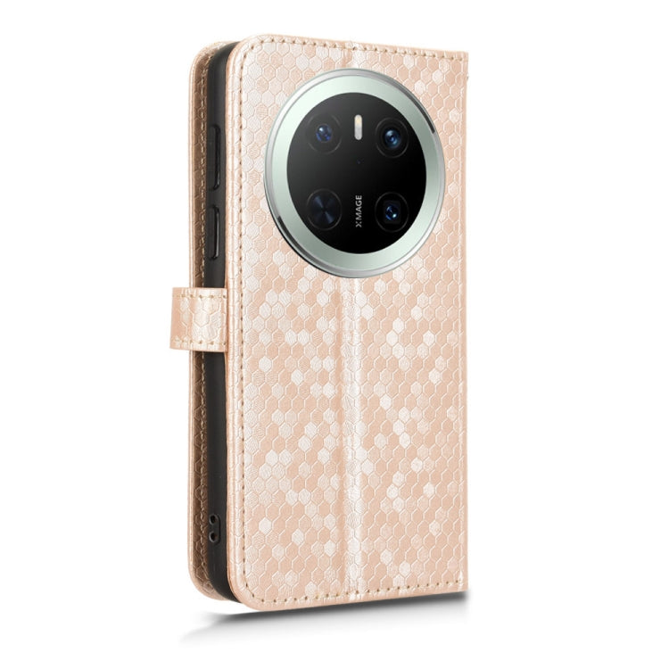 For Huawei Mate 70 Honeycomb Dot Texture Leather Phone Case