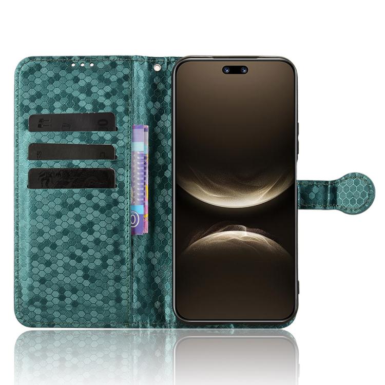 For Huawei nova 14 Pro Honeycomb Dot Texture Leather Phone Case