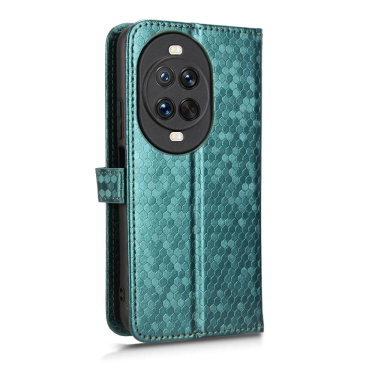For Huawei nova 14 Ultra Honeycomb Dot Texture Leather Phone Case