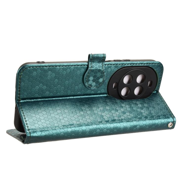 For Huawei nova 14 Ultra Honeycomb Dot Texture Leather Phone Case