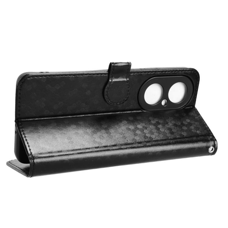For Huawei nova Y73 / Enjoy 80 Honeycomb Dot Texture Leather Phone Case