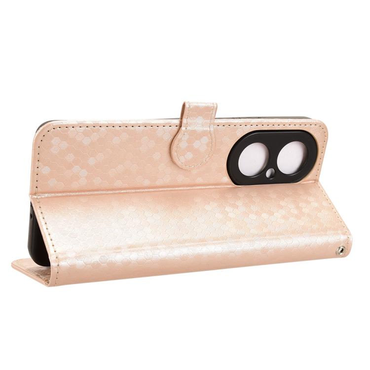 For Huawei nova Y73 / Enjoy 80 Honeycomb Dot Texture Leather Phone Case