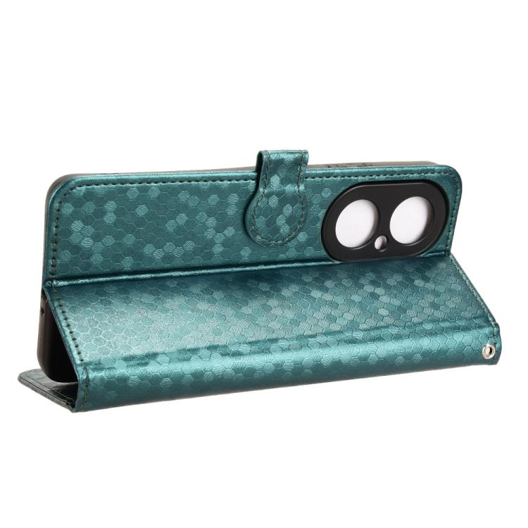 For Huawei nova Y73 / Enjoy 80 Honeycomb Dot Texture Leather Phone Case