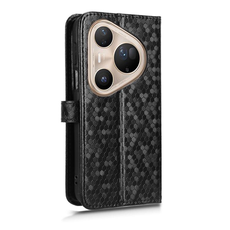 For Huawei Pura 80 Pro 5G Honeycomb Dot Texture Leather Phone Case