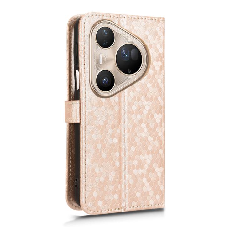 For Huawei Pura 80 Pro 5G Honeycomb Dot Texture Leather Phone Case