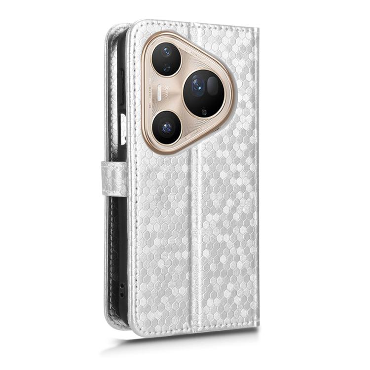 For Huawei Pura 80 Pro 5G Honeycomb Dot Texture Leather Phone Case