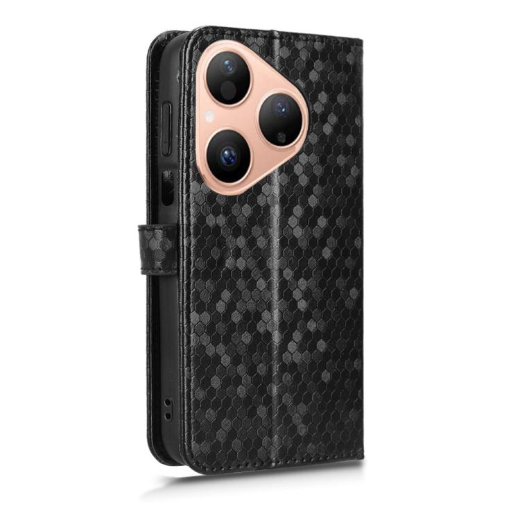 For Huawei Pura 80 5G Honeycomb Dot Texture Leather Phone Case
