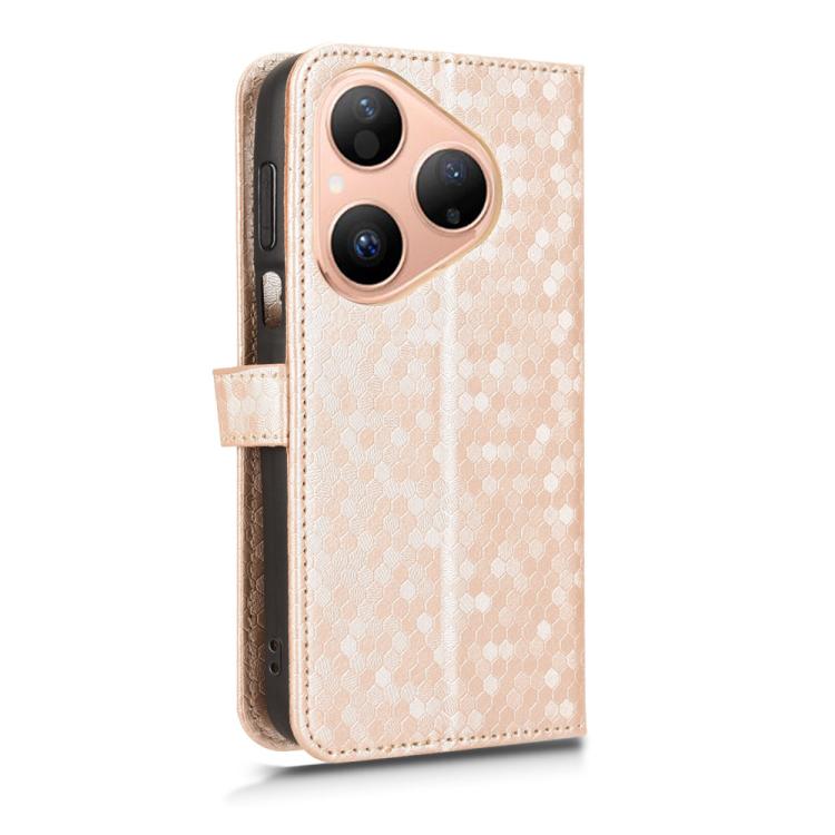 For Huawei Pura 80 5G Honeycomb Dot Texture Leather Phone Case