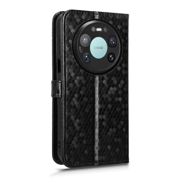 For Huawei Mate 80 Pro Max Honeycomb Dot Texture Leather Phone Case