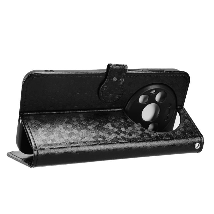 For Huawei Mate 80 Pro Max Honeycomb Dot Texture Leather Phone Case