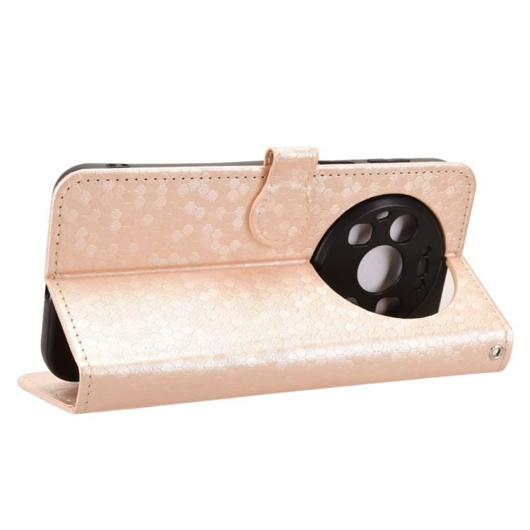 For Huawei Mate 80 Pro Max Honeycomb Dot Texture Leather Phone Case