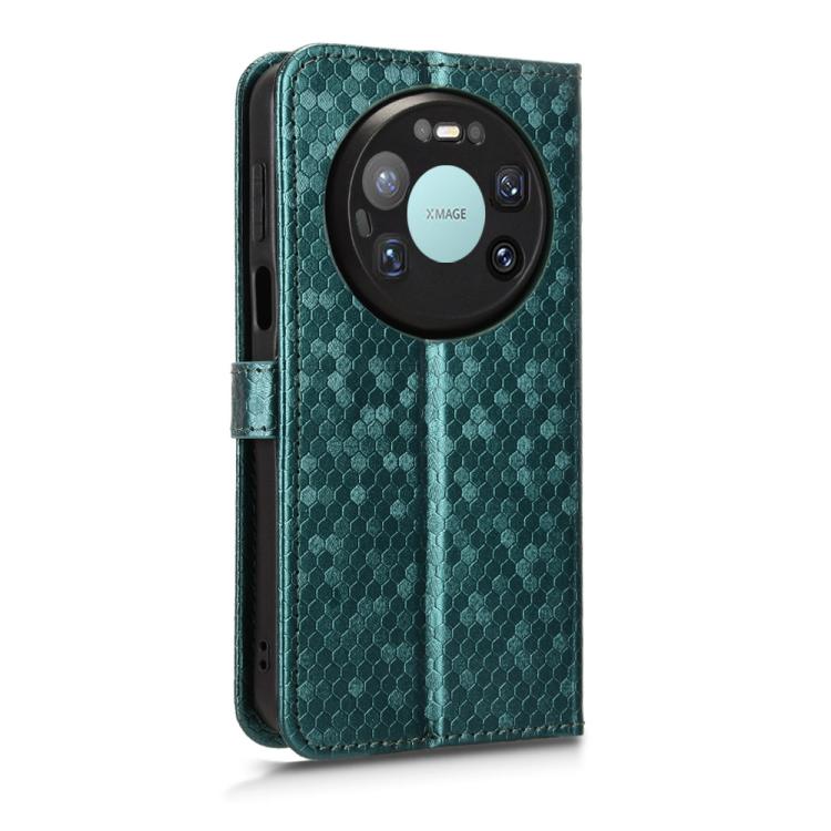 For Huawei Mate 80 Pro Max Honeycomb Dot Texture Leather Phone Case